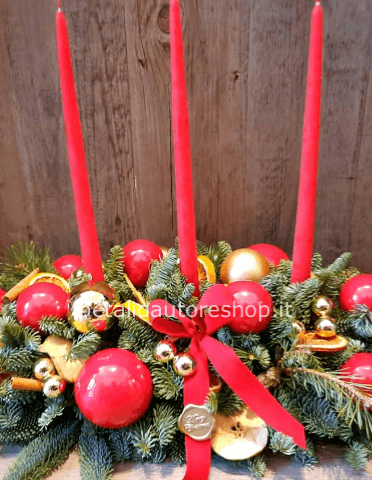 Centrotavola natalizio rosso