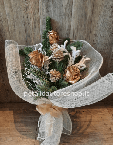 Mazzo di 3 rose cerate