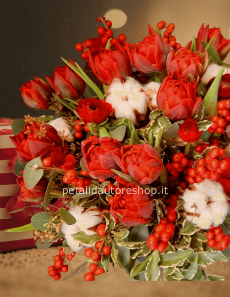 Bouquet di tulipani natalizio